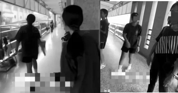 女學生期間不斷爆粗口，老師走後仍在碎碎念。翻攝「黑豪家族」