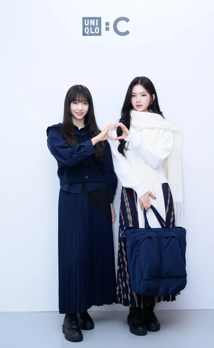 STAYC成員Isa和Sumin出席UNIQLO C 2025 秋冬系列韓國首爾發表活動。品牌提供