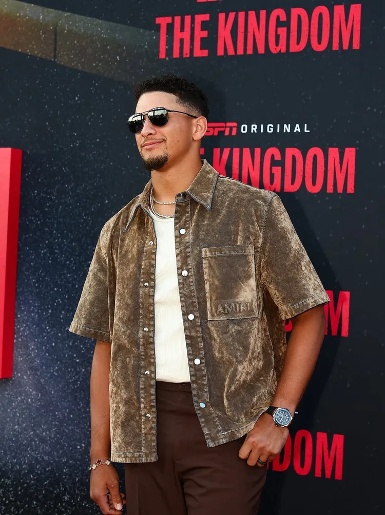 Patrick Mahomes私下配戴HUBLOT腕錶。品牌提供