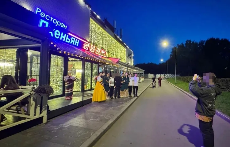 俄國網友分享在平壤餐廳用餐的經驗。翻攝Yandex網頁