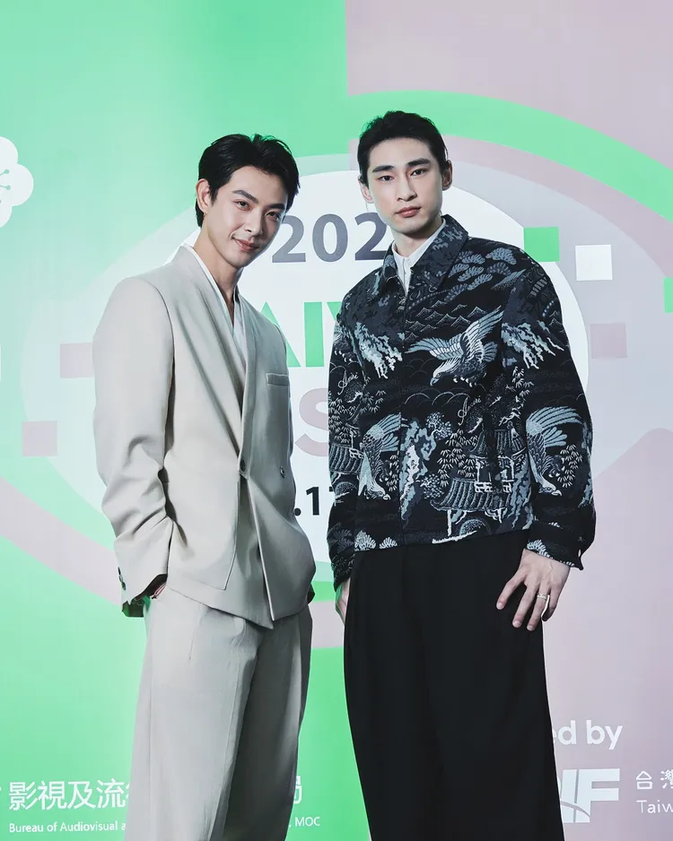 連晨翔（左）與章廣辰攜手宣傳新戲。TVBS提供