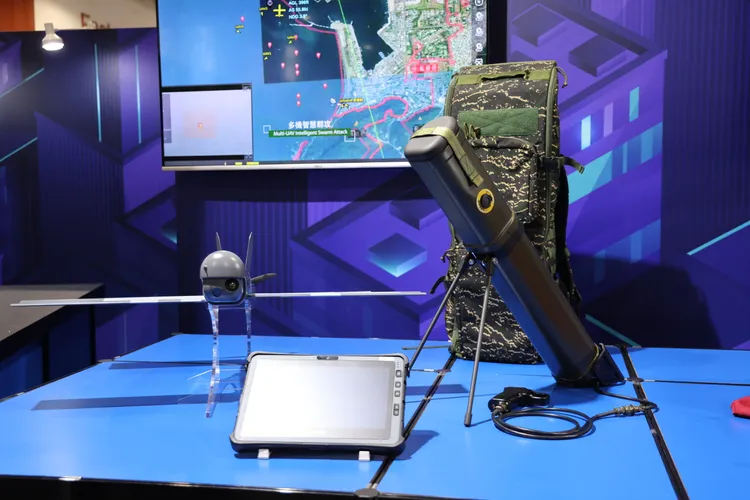 圖為勁蜂一型攻擊無人機。李俊毅攝