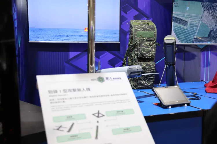圖為勁蜂一型攻擊無人機。李俊毅攝