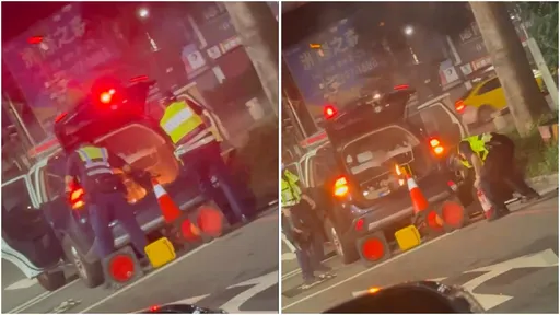 警車發爐了!「後車廂突起火」民眾嚇壞 網揪元凶恐是它