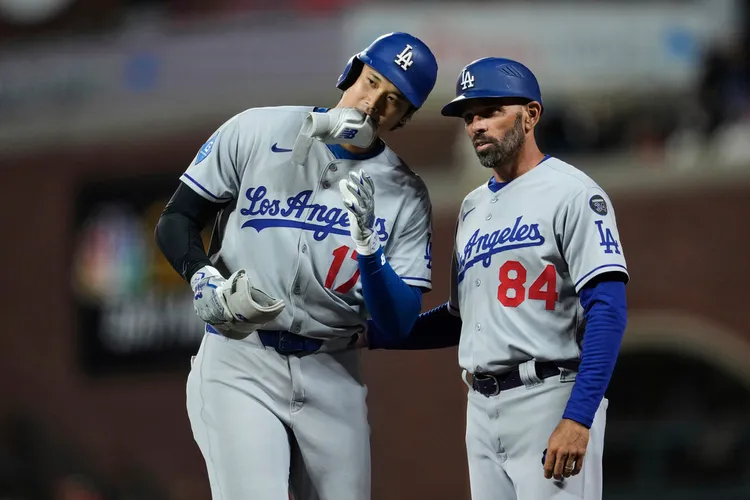 大谷翔平(左)。美聯社