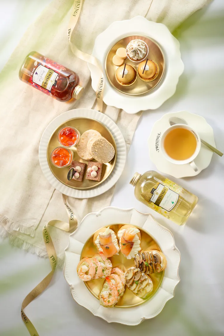 凱渡廣場酒店推出唐寧茶聯名的雙人下午茶。業者提供