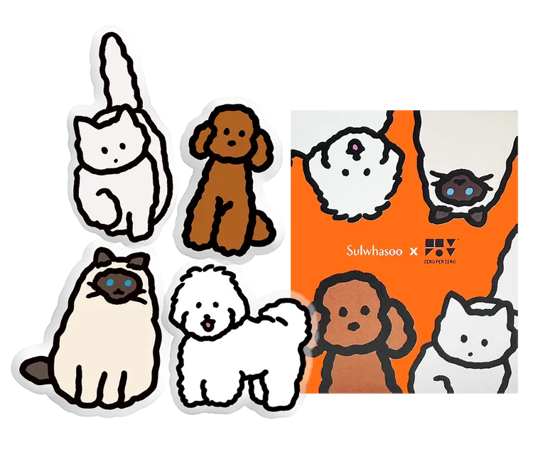 雪花秀潤燥養膚精華 × ZERO PER ZERO 插畫聯名手機支架盲盒（11月線上線下官方通路滿額4800贈）。品牌提供