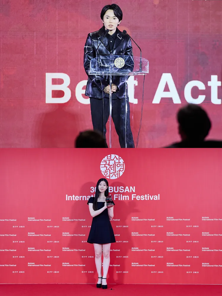 《愚者的身份》林裕太（上圖）、《通往消逝之路》李智元獲得主競賽單元最佳演員獎。BIFF提供