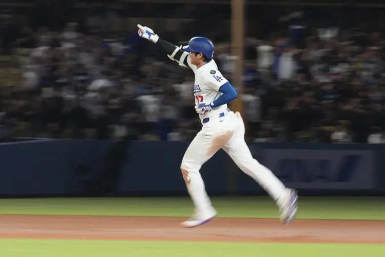 大谷翔平第50轟出爐。  美聯社