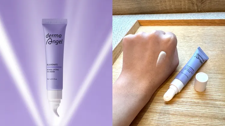 dermaAngel 0.3%緊緻撫紋A醇亮眼霜，15ml／850元。品牌提供、張家玲攝