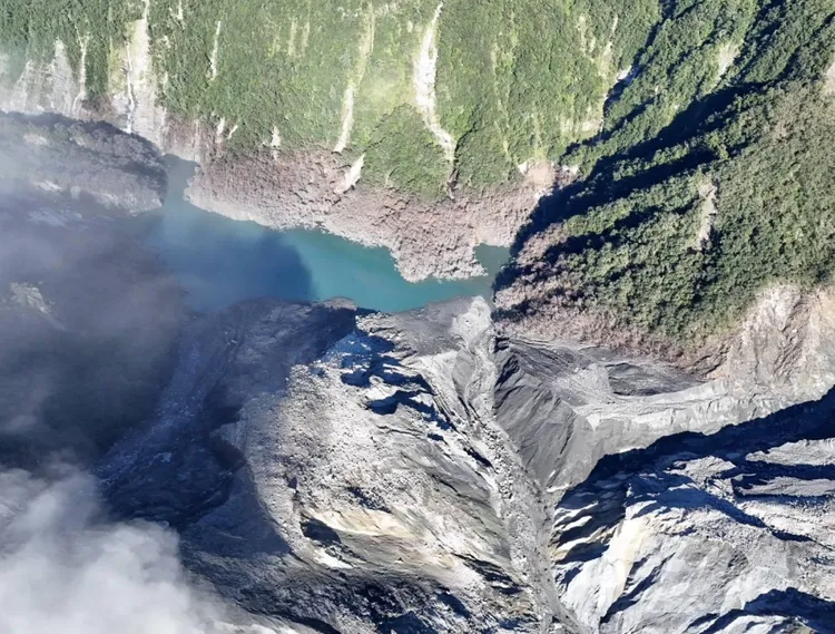 今天無人機空拍狀況。翻攝畫面