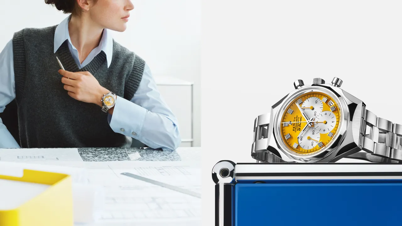 ZENITH DEFY 计时腕表USM限量款(明黄),37mm,精钢表壳,精钢表带,El Primero 400自动上链机芯,动力储存55小时,防水深度100米,每款限量60只,各39万6700元。品牌提供
