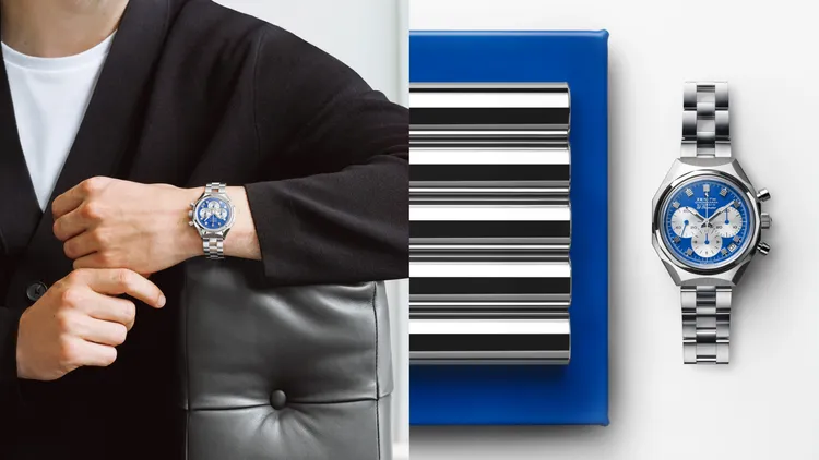 ZENITH DEFY 計時腕錶USM限量款（龍膽藍），37mm，精鋼錶殼，精鋼錶帶，El Primero 400自動上鍊機芯，動力儲存55小時，防水深度100米，每款限量60只，各39萬6700元。品牌提供