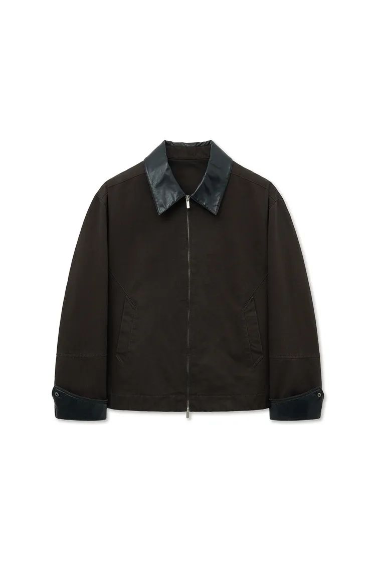 Matin Kim男士皮革翻領工裝夾克，8200元。品牌提供