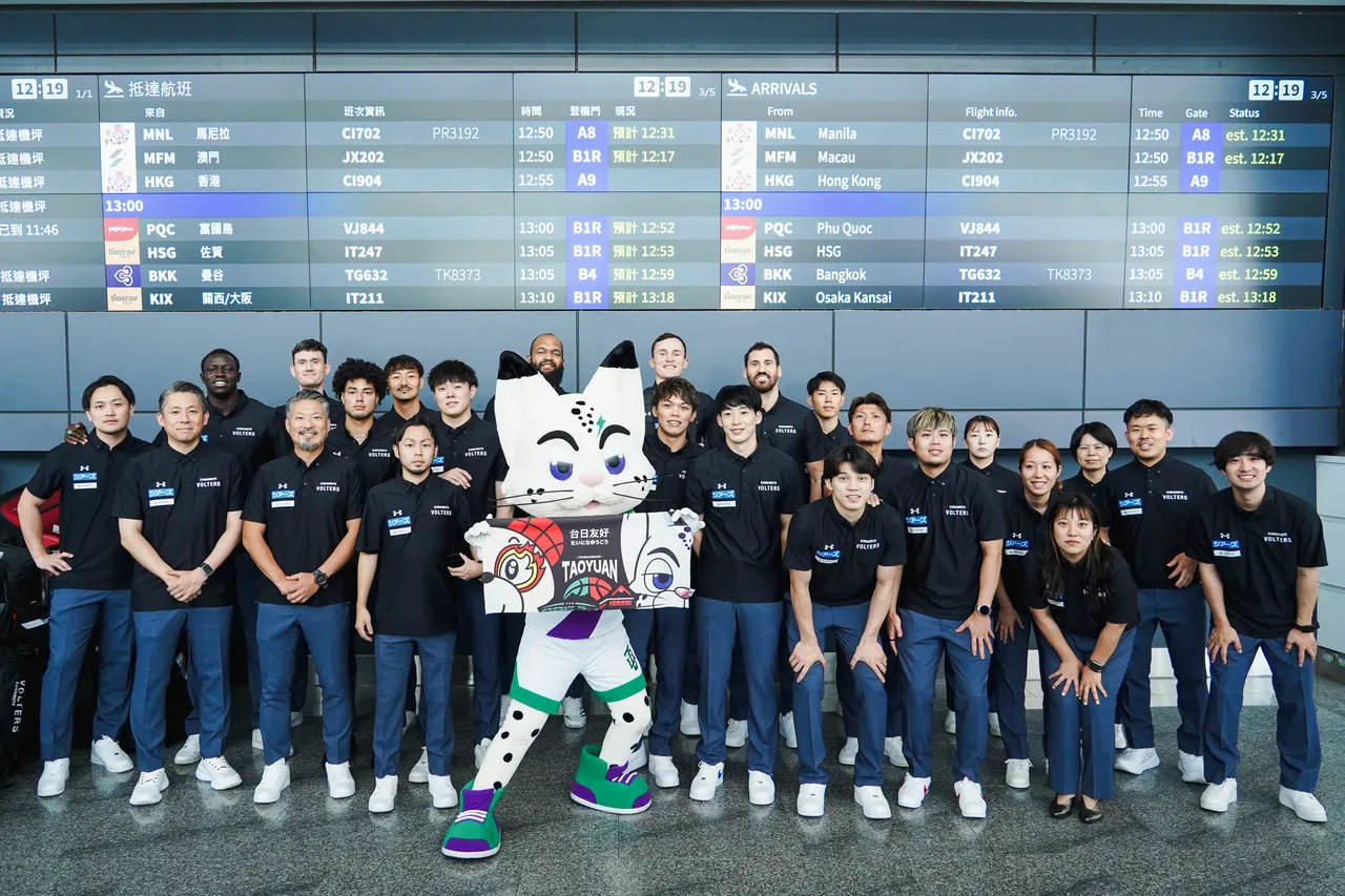 熊本Volters抵台。台啤云豹提供