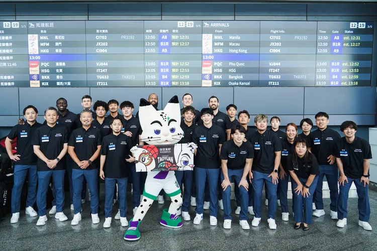 熊本Volters抵台。台啤雲豹提供