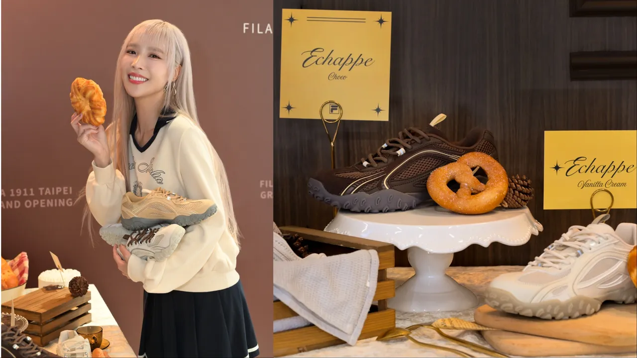 新一季形象大使、啦啦队女神RINA抢先体验限定甜点主题打卡区。品牌提供