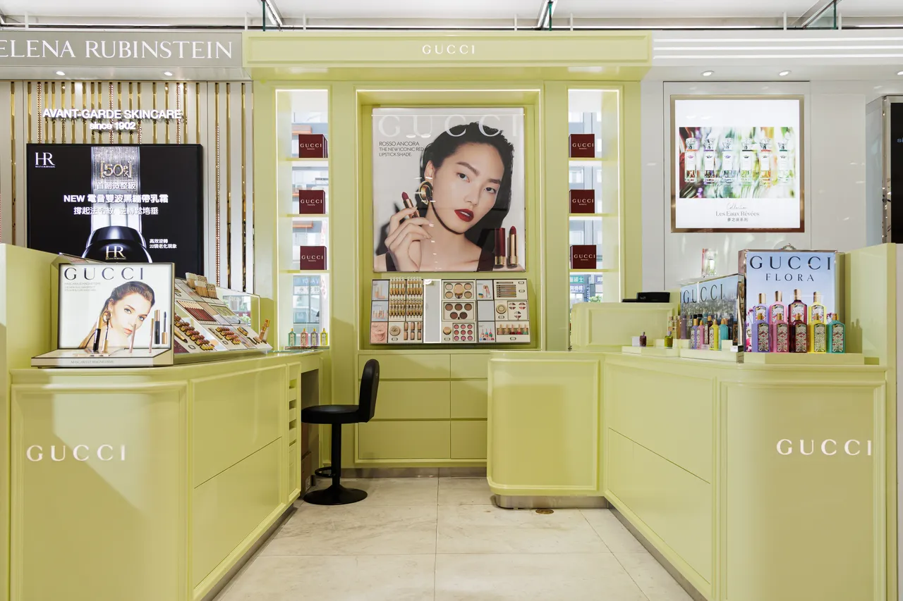 GUCCI Beauty進駐SOGO台北忠孝館1F。品牌提供