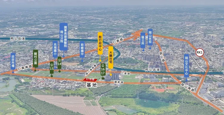 土地周邊鳥瞰圖。高市都發局提供