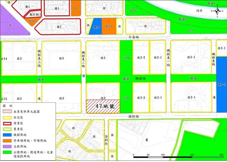地號與土地分區。高市都發局提供