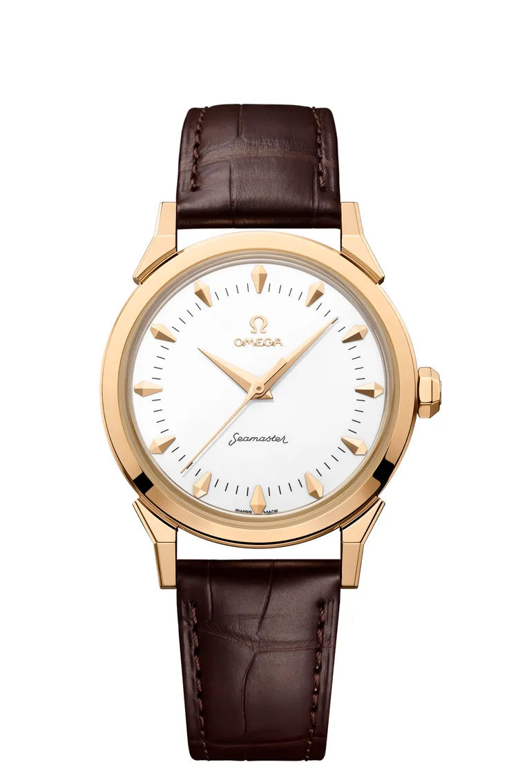 喬治克魯尼當天配戴的OMEGA海馬系列37毫米Milano Cortina 2026腕錶。品牌提供