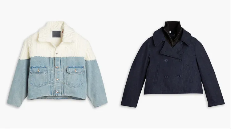 Levi’s® Blue Tab針織拼接丹寧外套（左）、經典海軍軍裝外套（右），各1萬3900元。品牌提供