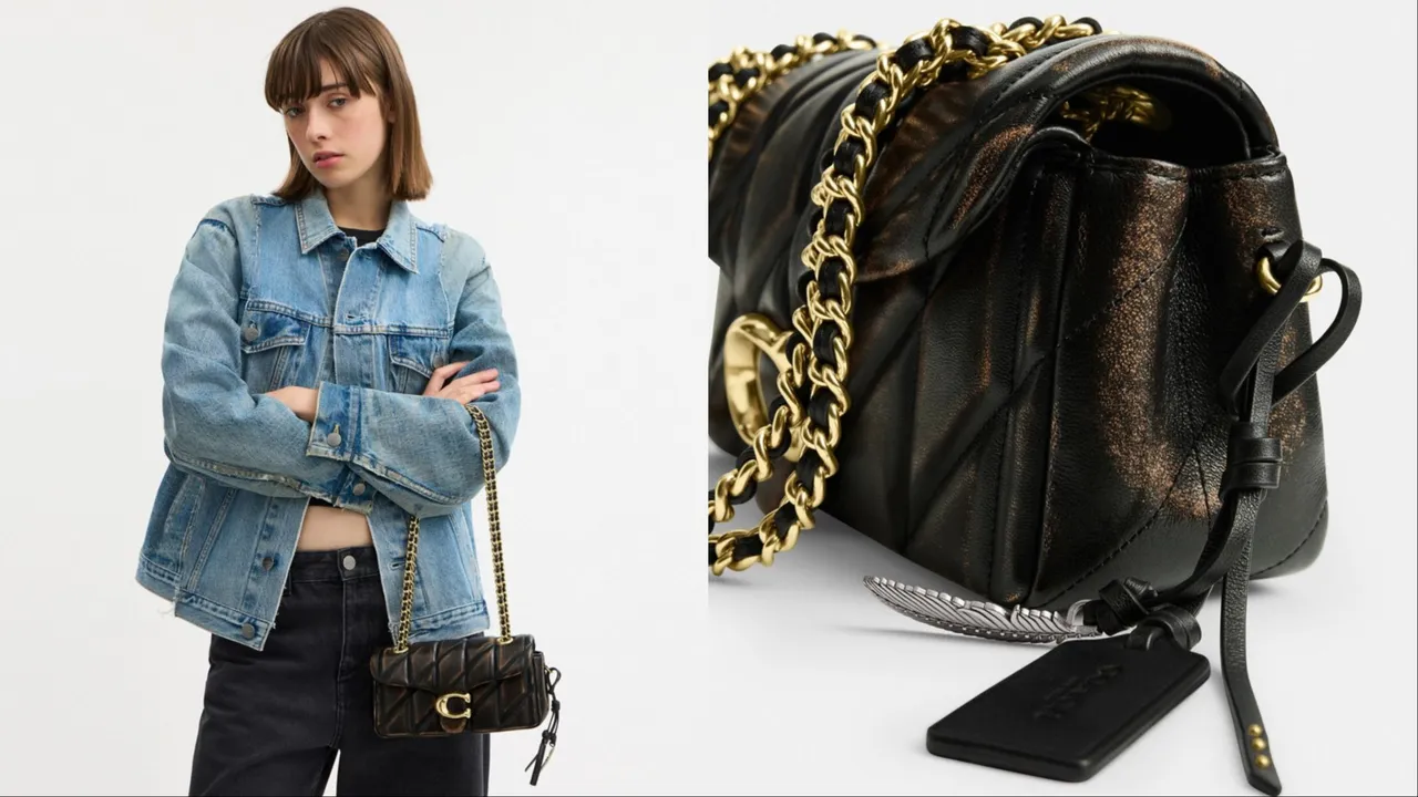COACH Tabby 20 Loved Leather绗缝设计单肩手袋,1万9800元。品牌提供