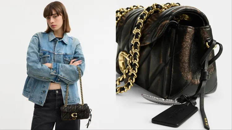 COACH Tabby 20 Loved Leather絎縫設計單肩手袋，1萬9800元。品牌提供