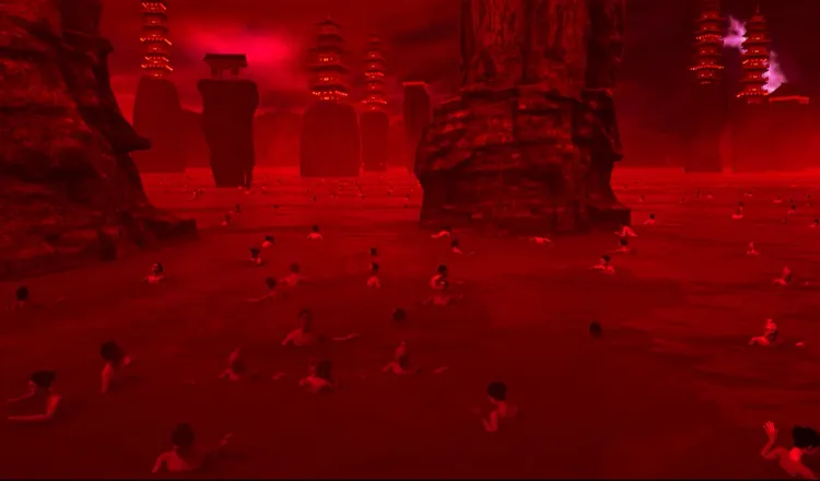 片中逼真呈現多種地獄型態，令人不寒而慄。幸福の科学提供