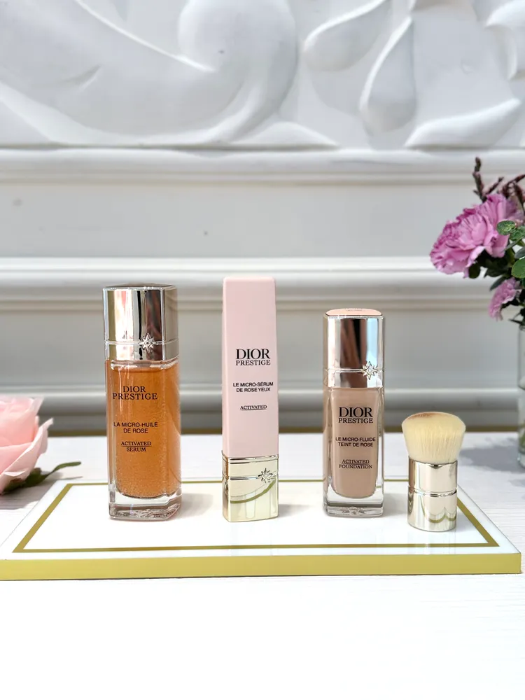 Dior以岡維拉玫瑰為核心，再度推出突破性的雙重力作。張家玲攝