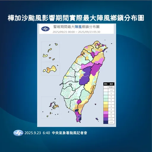 樺加沙最新風雨預測 「新北+7縣市」今達停班課標準!