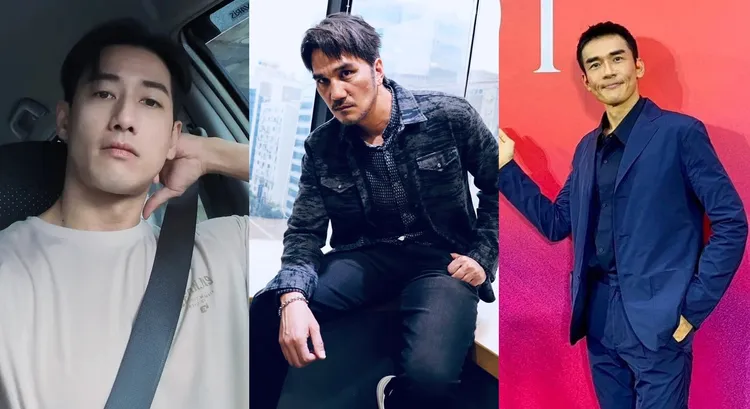 江祖平歷任緋聞男友都是公認帥哥，由左至右為周孝安、馬志翔、楊一展。翻攝臉書