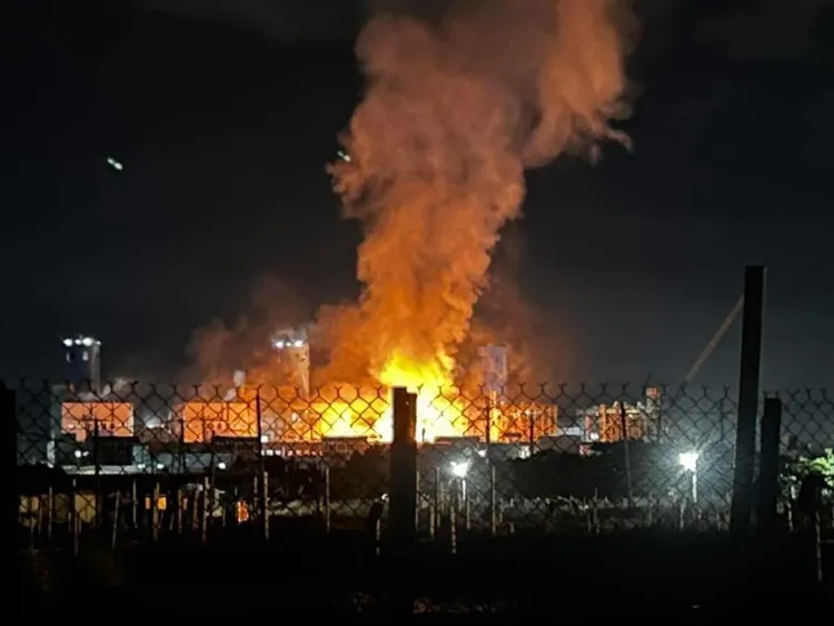 高雄興達電廠爆炸。翻攝畫面