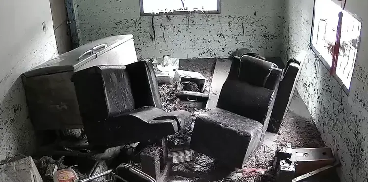 順利逃難的小欣家受災情況。展望會提供