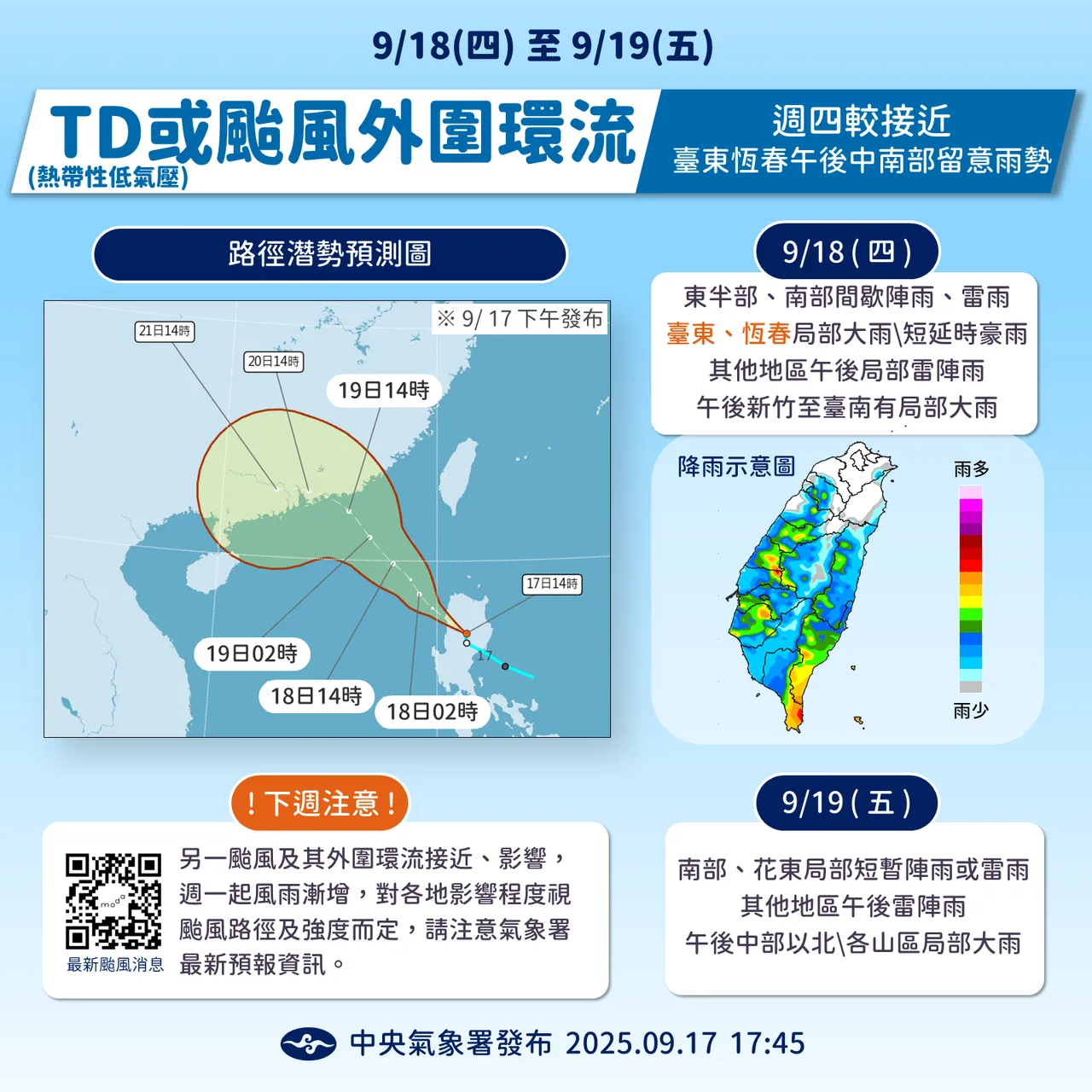 天氣提醒。氣象署提供