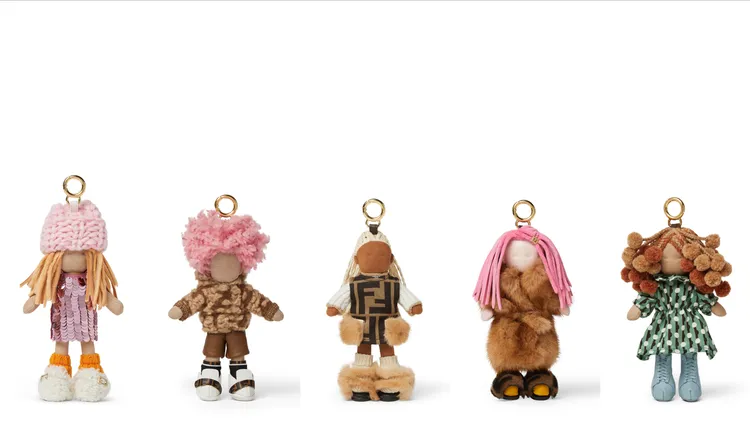 FENDI Best Friends Forever吊飾，（左起）6萬1200元、3萬6200元、3萬6200元、7萬3400元、4萬500元。品牌提供