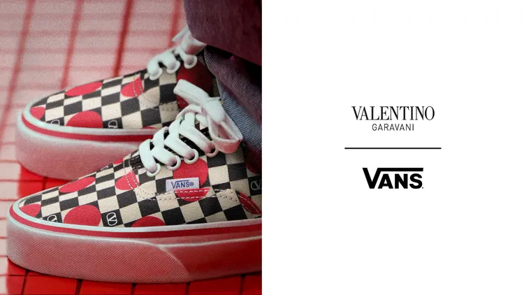 鞋款將品牌Valentino的高訂美學與Vans的自由街頭精神融為一體。品牌提供