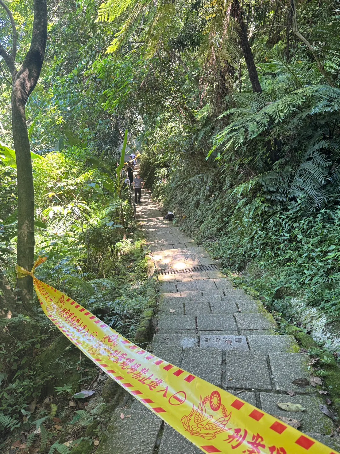 警封锁现场调查。翻摄画面