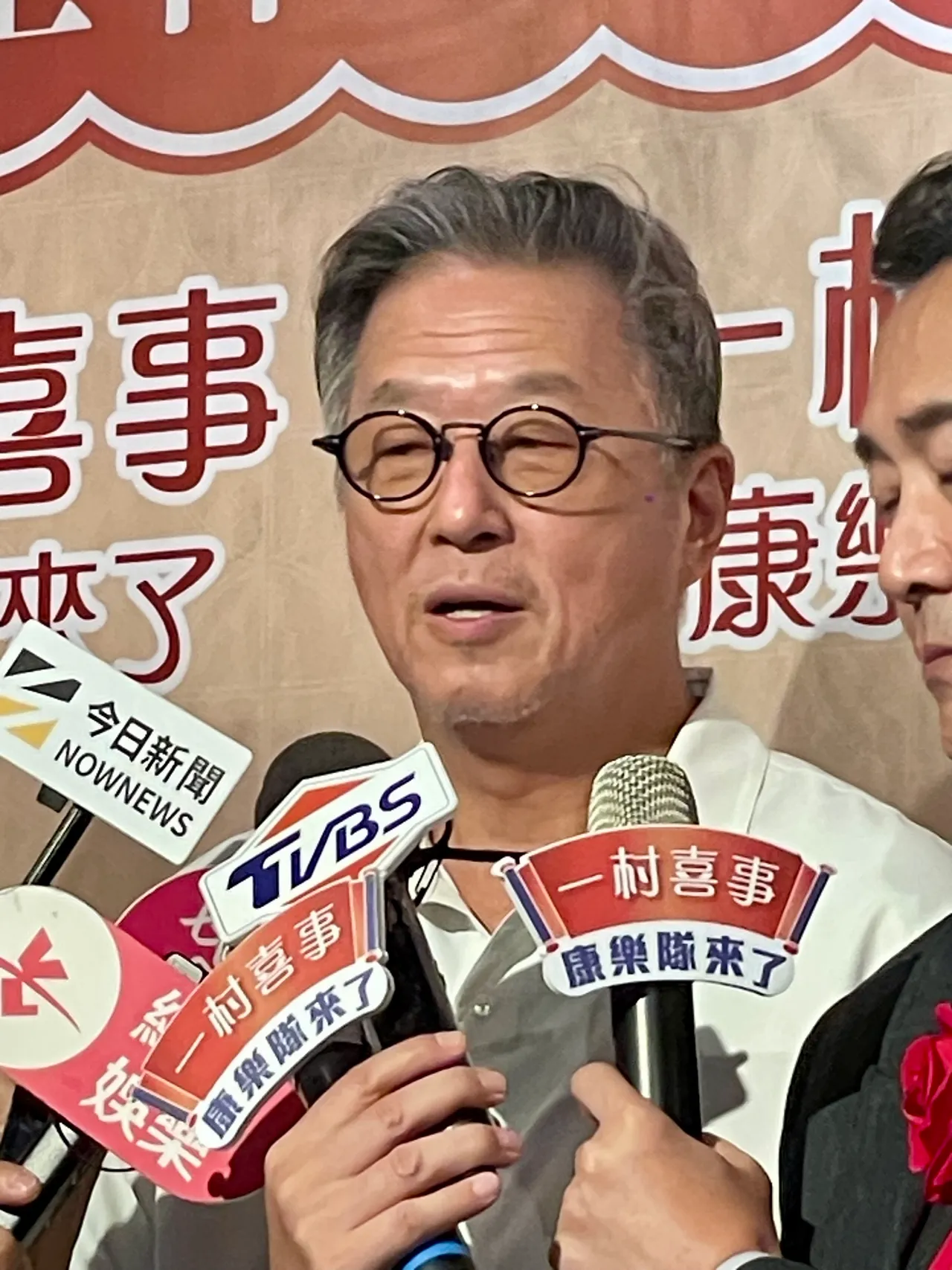 王伟忠开心分享陈汉典、Lulu闪婚喜悦。王郁惠摄