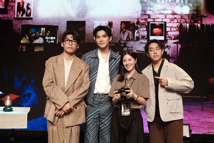 忒修斯開唱除了王品澔（左2）助陣，平面照片邀來林予晞（右2）掌鏡。抓馬文化提供