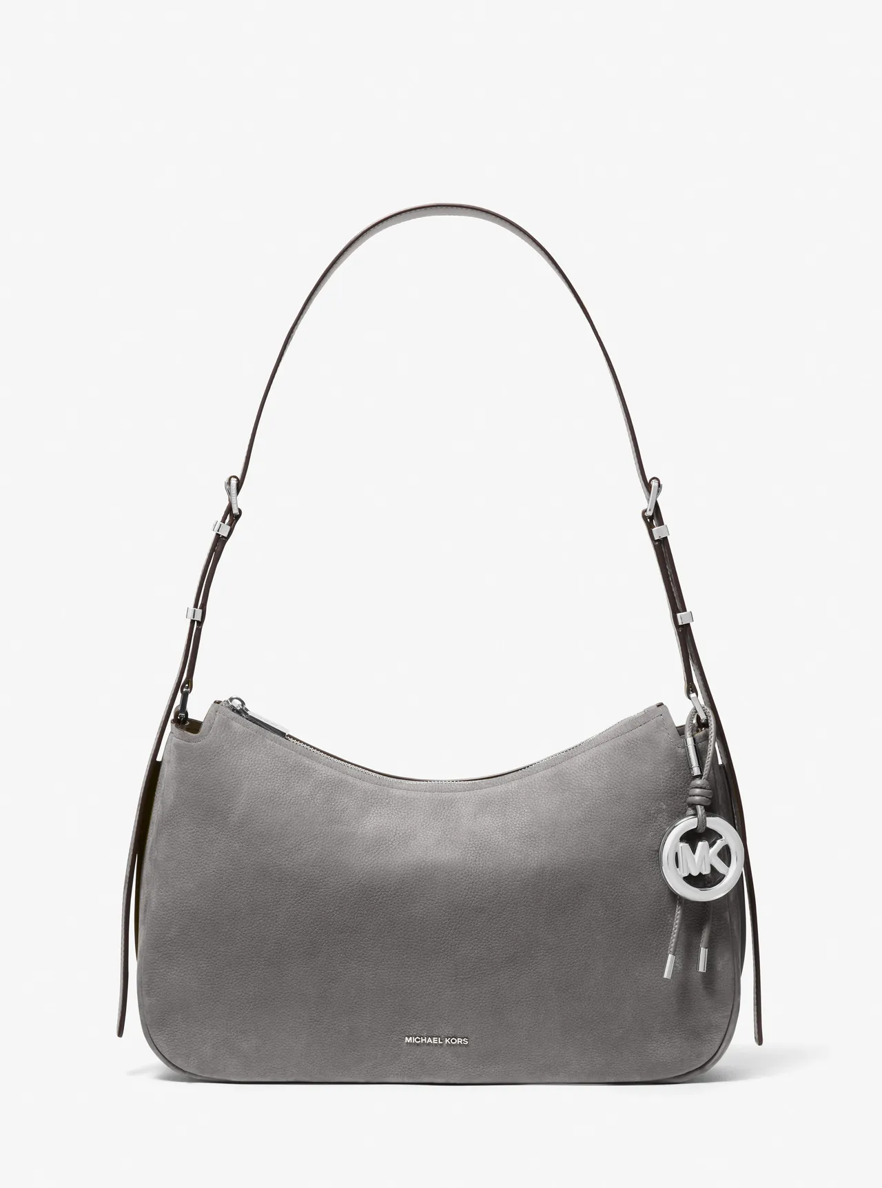 Michael Kors Nolita 灰色中型肩背包,1萬2800元。品牌提供