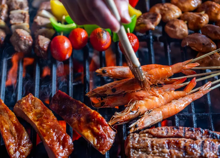 太魯閣晶英酒店中秋應景準備BBQ串燒。太魯閣晶英酒店提供  