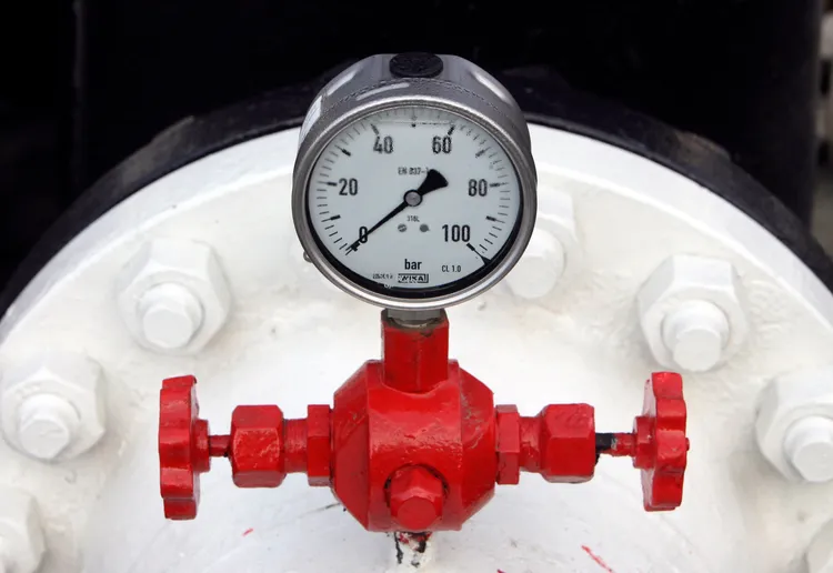 德國能源價格高漲。圖為油管管線壓力計。路透社