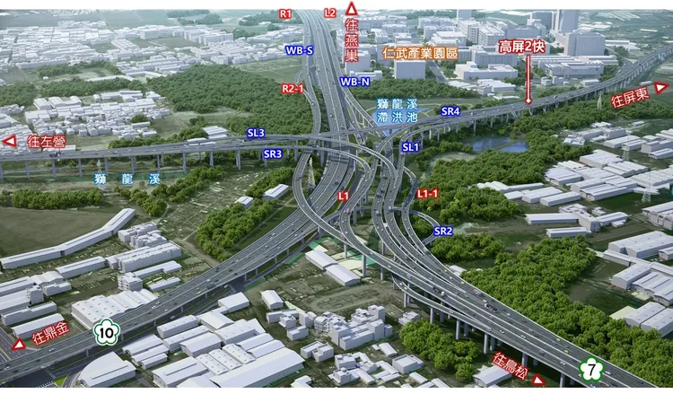 仁武系統交流道模擬圖