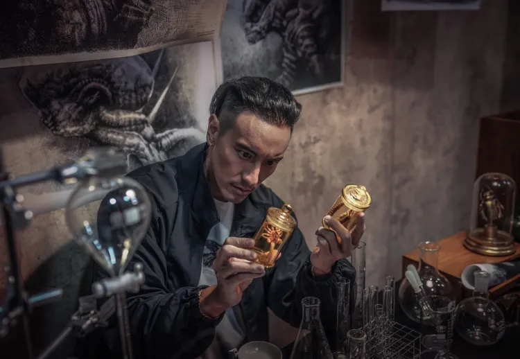 王陽明大讚VERVE與《異形》的主題快閃店很還原電影中場景。品牌提供