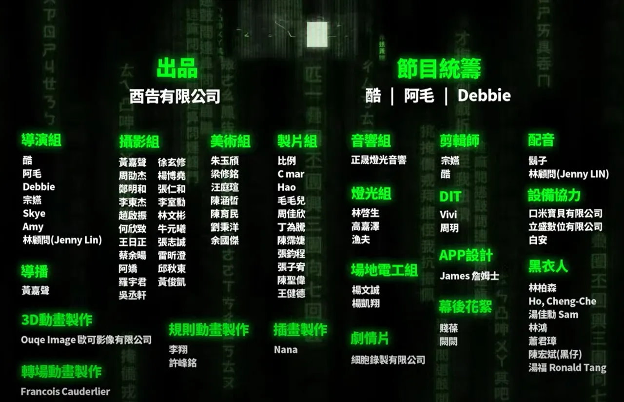 《中文怪物》幕后工作团队人超多,是YT界少见的大型节目。翻摄酷的梦YT