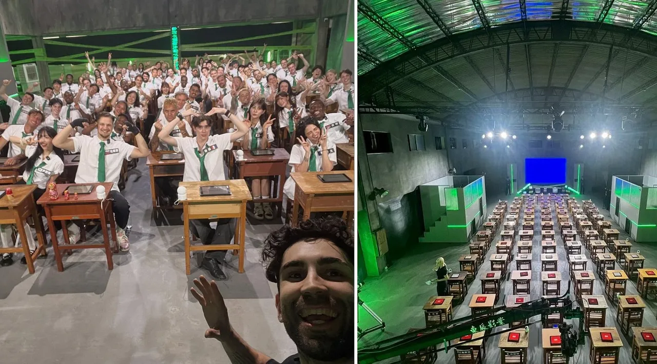 酷与参赛的外国朋友开心合影。翻摄酷的梦脸书