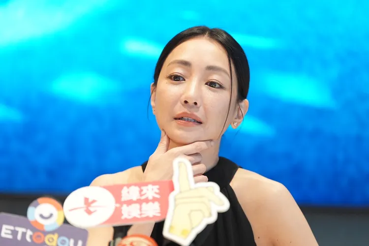 謝欣穎訪問時無預警認了分手王柏傑。攝影中心攝