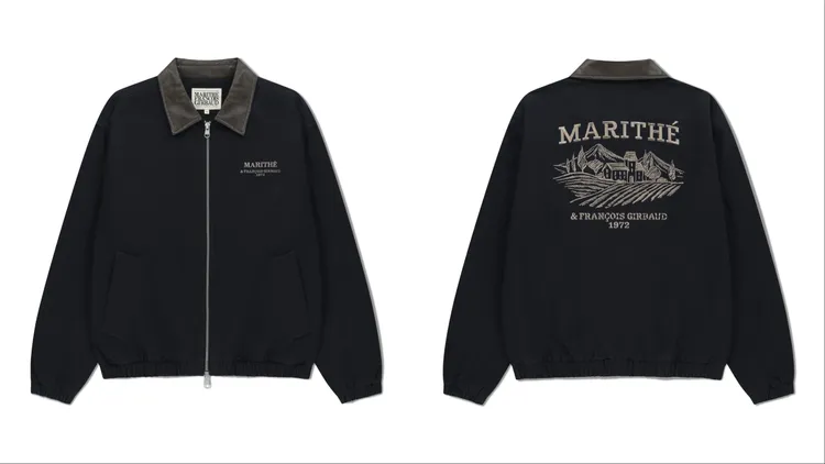 Marithé Francois Girbaud刺繡復古插圖棉質飛行外套，6590元。品牌提供