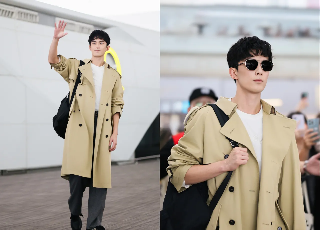吴磊以BURBERRY经典风衣演绎从容不迫的英式风范。品牌提供